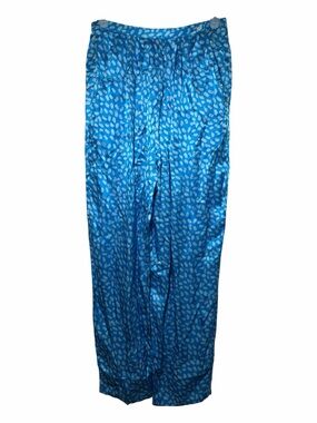 Vintage Victorias Secret 100% Silk Blue Pajama Pants